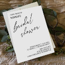 Search for contemporary bridal shower invitations Black and white