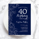 Search for navy and white invitations Flowers