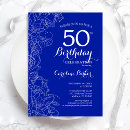 Recherche de blue floral anniversaire invitations Botanique