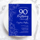 Search for sapphire blue birthday invitations Elegant