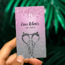 Search for pink glitter business cards Salon