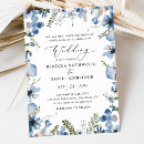 Search for navy blue floral wedding invitations Rustic