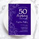 Search for classy 50th birthday invitations Floral