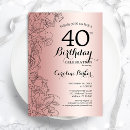 Recherche de rose gold floral invitations Pour elle