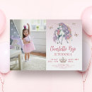 Recherche de unicorn photo birthday invitations Fille