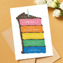 Search for kids surprise party invitations Rainbow