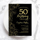 Search for online 50th birthday invitations Elegant
