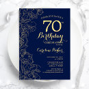 Search for blue and gold party invitations Elegant