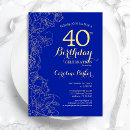 Recherche de blue floral anniversaire invitations Fleurs