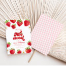Search for plaid party invitations Strawberry