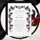 Search for victorian gothic wedding invitations Black and white