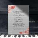 Search for music baby shower invitations Floral