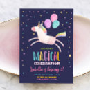 Search for rainbow unicorn invitations Magical party