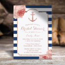 Search for floral nautical bridal shower invitations Modern