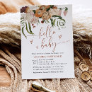 Recherche de fall floral baby shower invitations Élégant moderne