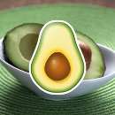 Search for avocado green stickers Vegetarian