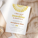 Search for ray of sunshine baby shower invitations Whimsical