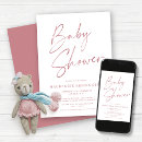 Recherche de dusty pink invitations Baby