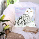Recherche de hibou blanc coussins Hiver