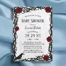 Search for red rose baby shower invitations Rustic