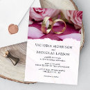 Search for purple rose wedding invitations Chic