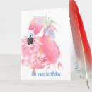 Search for pink flamingo birthday cards Pretty