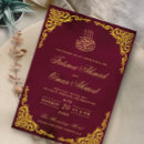 Search for ornate maroon border invitations Couple