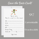 Recherche de grenouilles invitations Enregistrer la date