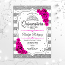 Search for hot pink quinceanera invitations Diamonds