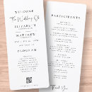 Search for minimalist wedding programs Budget