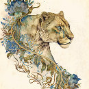 Recherche de lion femme tshirts Aquarelle
