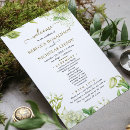 Search for greenery wedding programs Budget