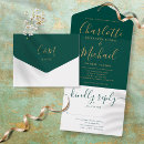 Search for emerald green gold invitations Minimalist
