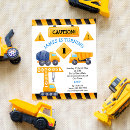 Search for construction 4x5 invitations Dump truck