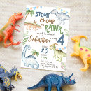 Search for colorful birthday invitations Dino party
