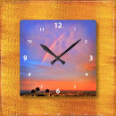 Recherche de murale de lever de soleil horloges Coucher du soleil