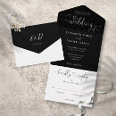 Search for black and white wedding invitations All in one
