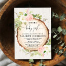 Search for pink woodland baby shower invitations Rustic