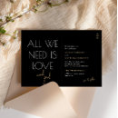 Search for all you need is love invitations Elegant