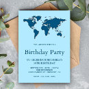 Search for blue modern map invitations Elegant