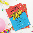 Recherche de wonder woman invitations Classique