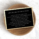 Recherche de aftercare business cards Instructions