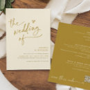 Search for gold heart wedding invitations Minimalist