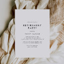 Search for black farewell party invitations Simple womens retirement