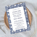 Search for stock the kitchen bridal shower invitations Blue