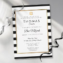 Search for black white bar bat mitzvah invitations Star of david