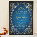 Search for blue gold quinceanera invitations Tiara