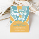 Search for little sunshine birthday invitations Retro