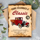 Search for vintage truck birthday invitations Retro