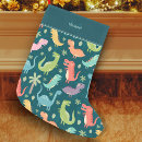 Search for cute t rex christmas stockings For kids